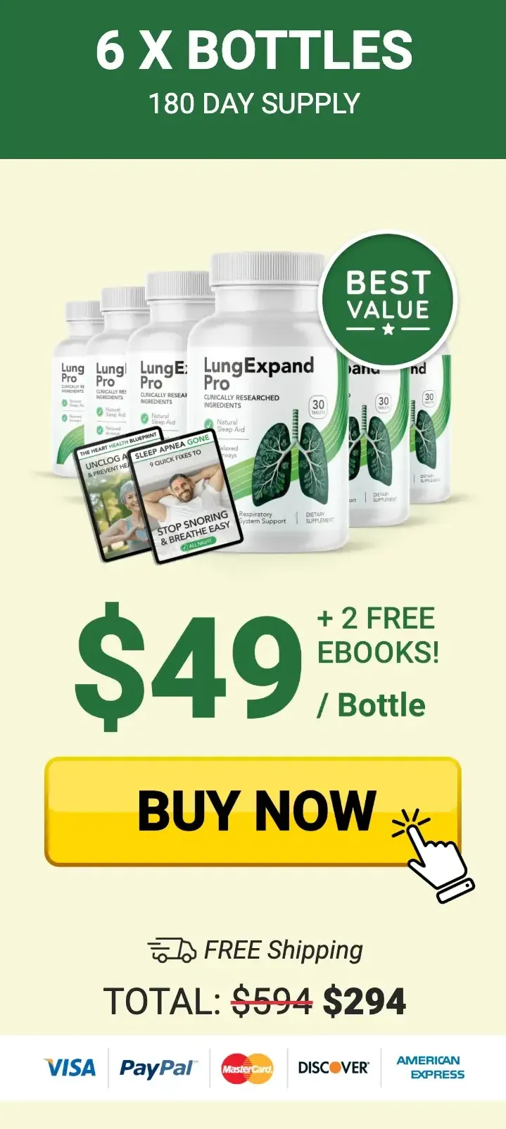LungExpand Pro Buy 6 Bottles