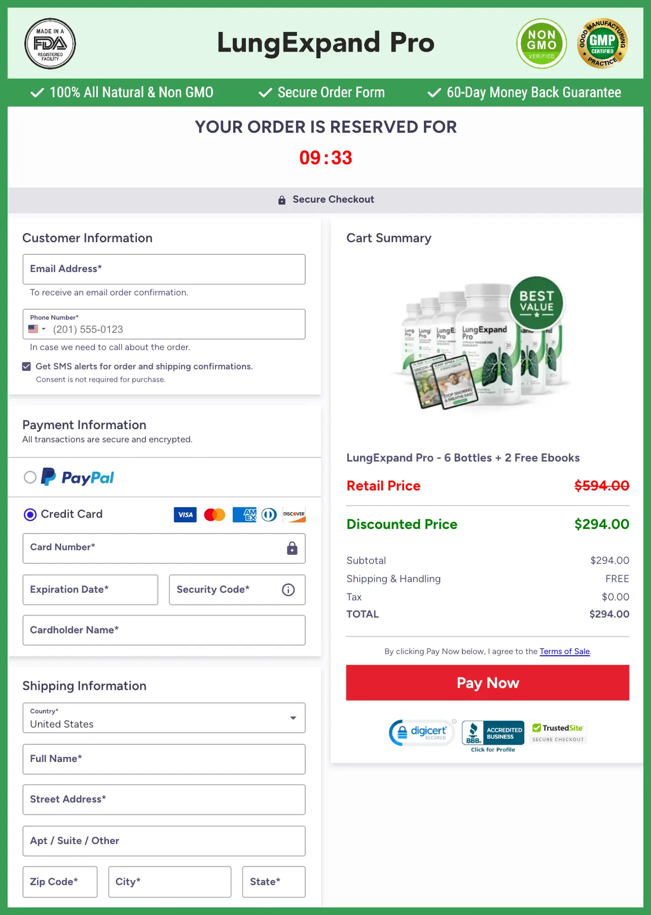 LungExpand Pro Official Website Secure Order Page